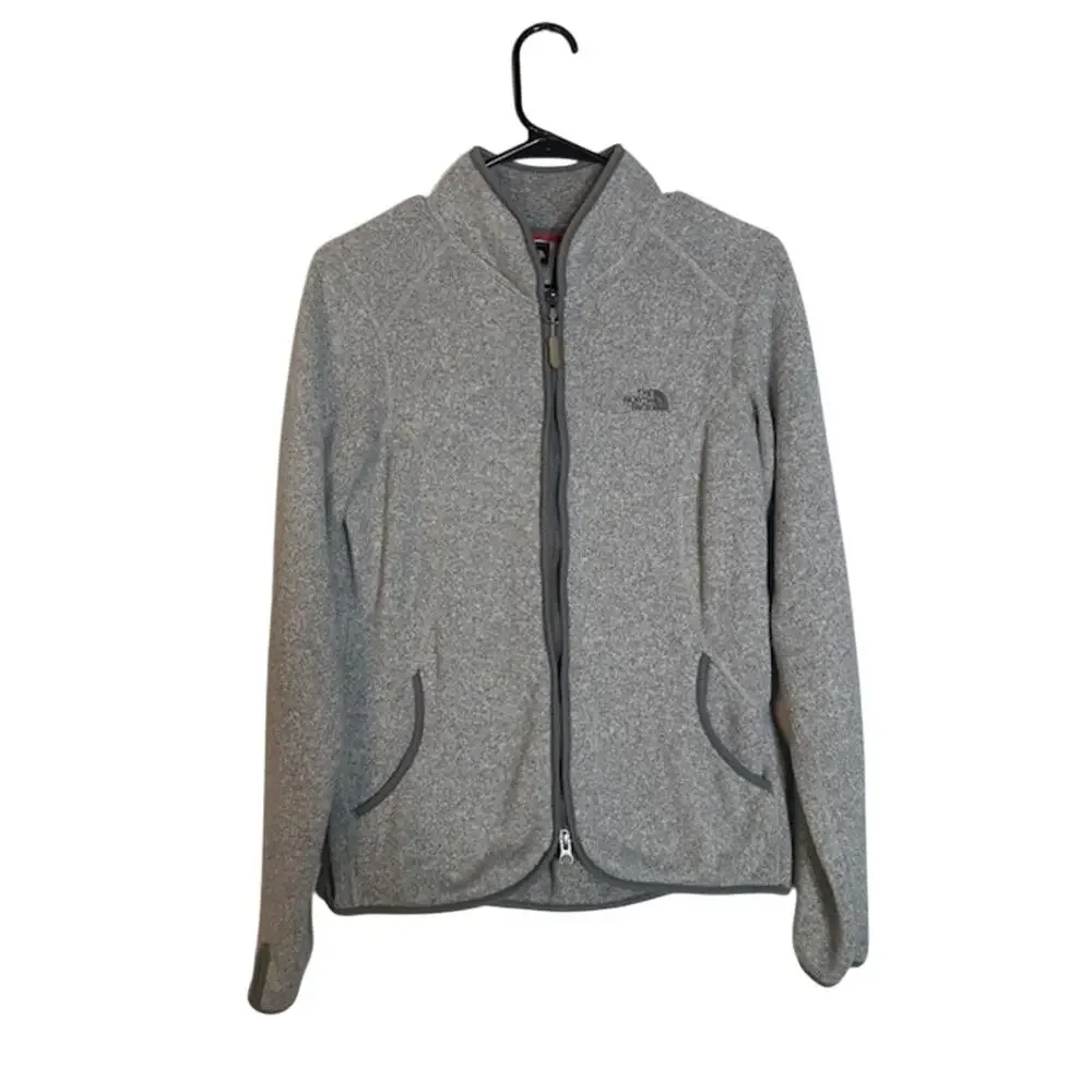 The North Face Women’s Gray Fleece Full Zip Jacket Long Sleeve Casual Medium - Picture 1 of 8